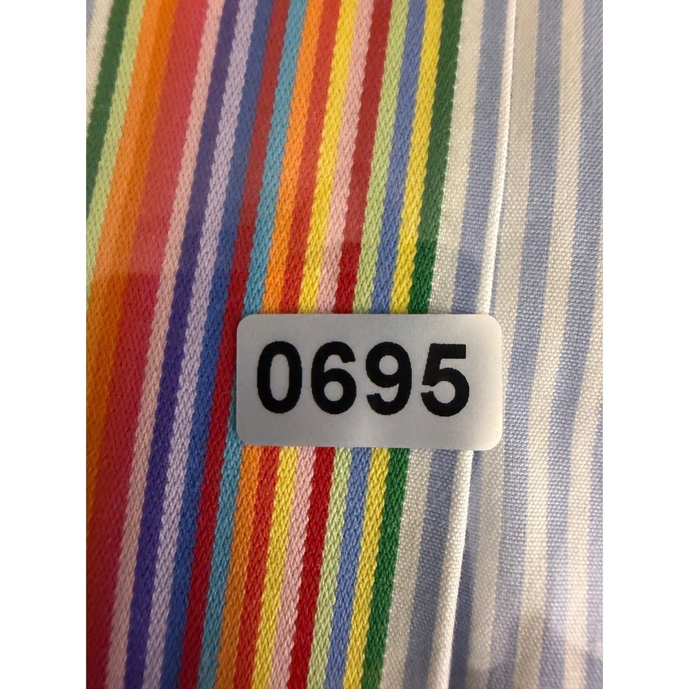 Tommy Hilfiger 80s 2 Ply Shirt Mens L Rainbow Stripe Long Sleeve Button Down - Picture 9 of 9